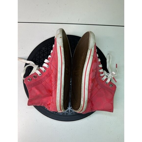 Coach High-top Sneaker Womens Pink Maisie Sz 6B - Picture 6 of 12